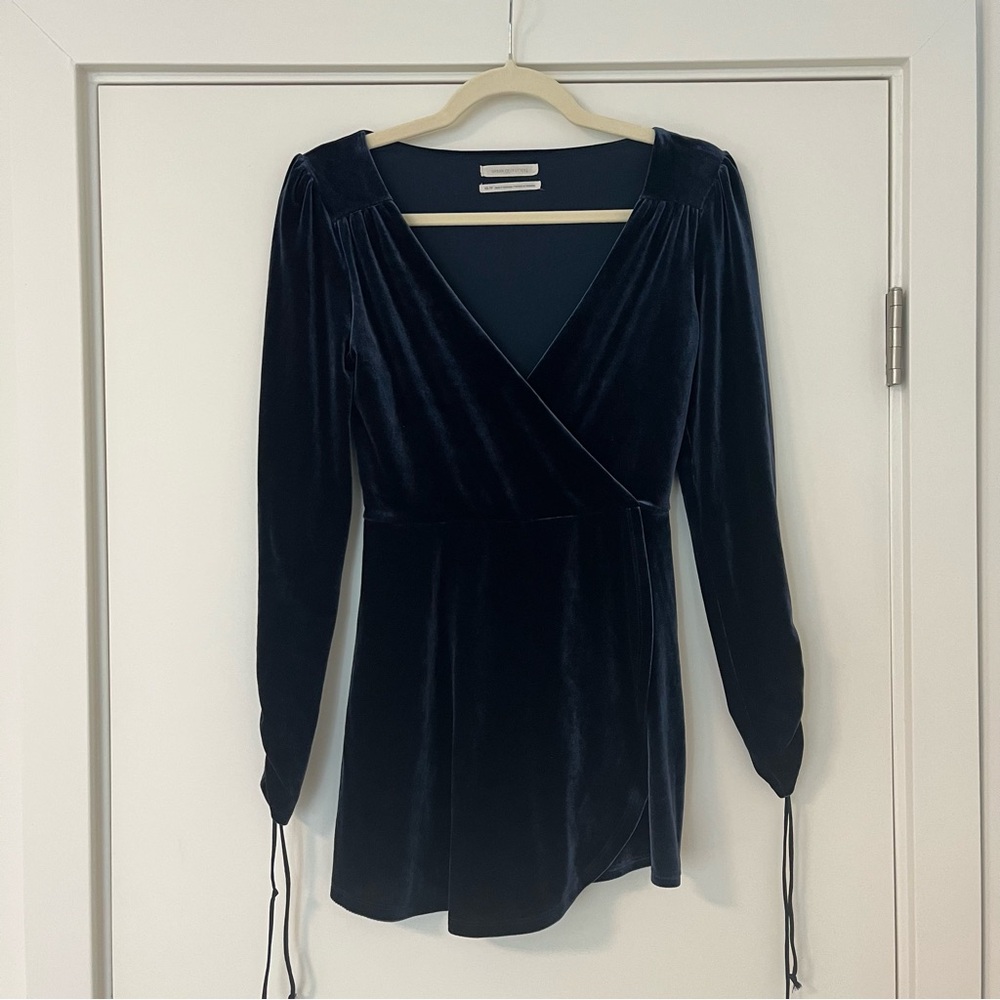 Urban Outfitters Indigo Velvet Romper | Size XS